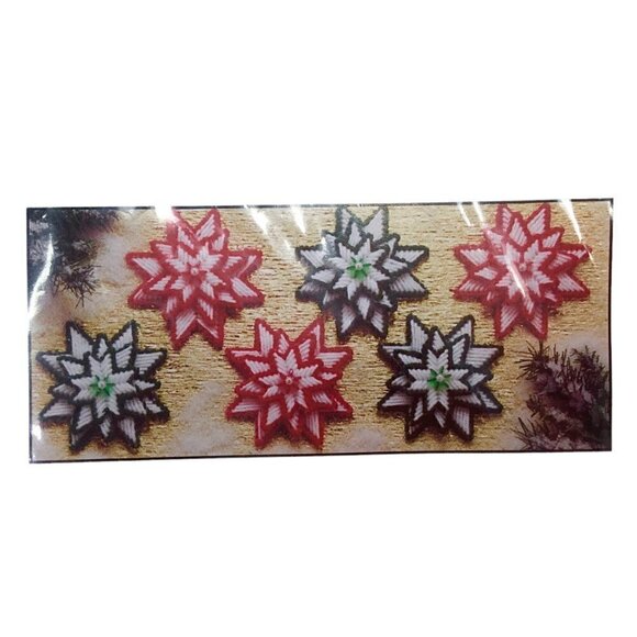 Herrschners Starflake Ornaments Kit Plastic Canvas #57-1840 Snowflakes Stitchery - Picture 6 of 6